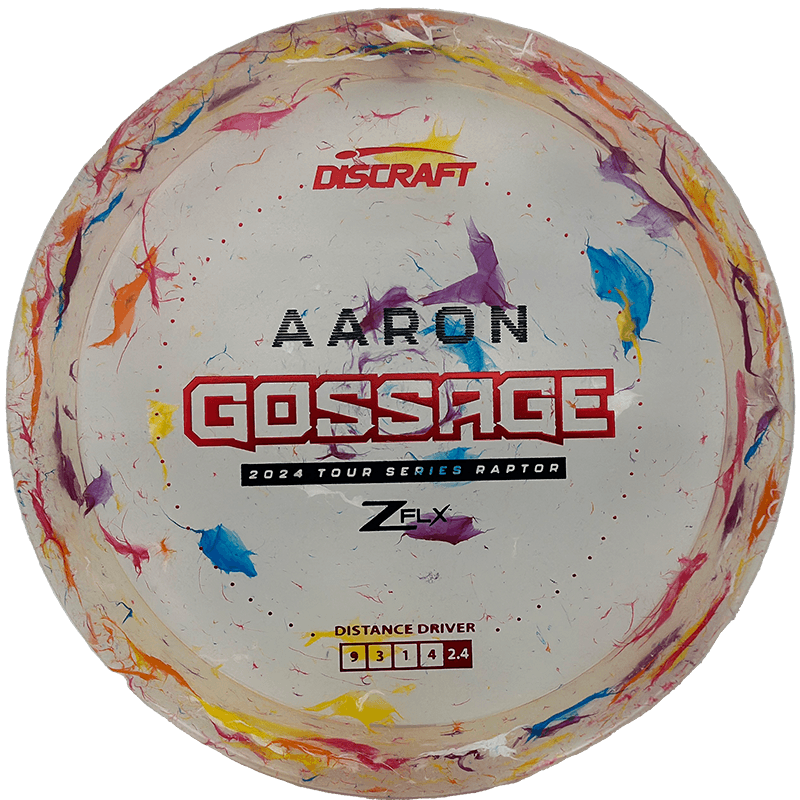 Discraft Raptor Discraft Raptor - Jawbreaker Z FLX - Aaron Gossage Tour Series / 173-74g - Multicolor Jawbreaker (Black/Red Foil) - Skyline Disc Golf