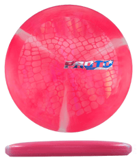 167 - 69g - Hot Red Burst (Flag Foil) Proto Putter Blend Discraft Ricky Wysocki Prototype Putter - Skyline Disc Golf