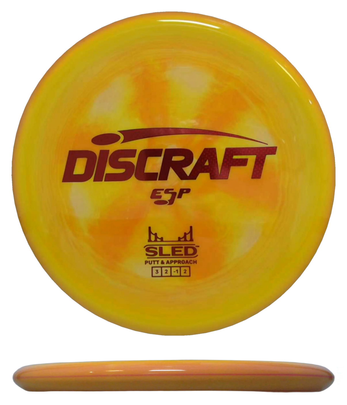 Discraft Sled - ESP / 177g - Mango Swirl (Red Carbon Fiber) - Skyline Disc Golf