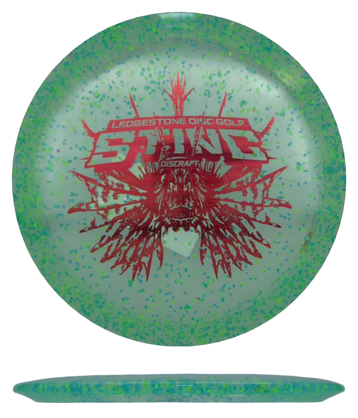 Discraft Sting - Stiff CryZtal Confetti - 2026 Ledgestone (Season One) / 175-76g - Blue Green Glitter (Red Chrome) - Skyline Disc Golf