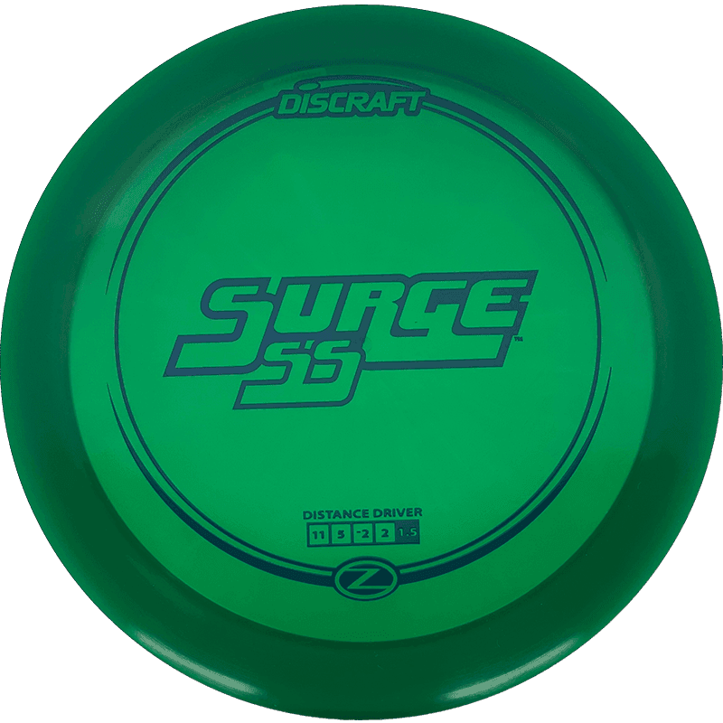 173 - 74g - Green (Blue Green) Z Line Discraft Surge SS - Skyline Disc Golf