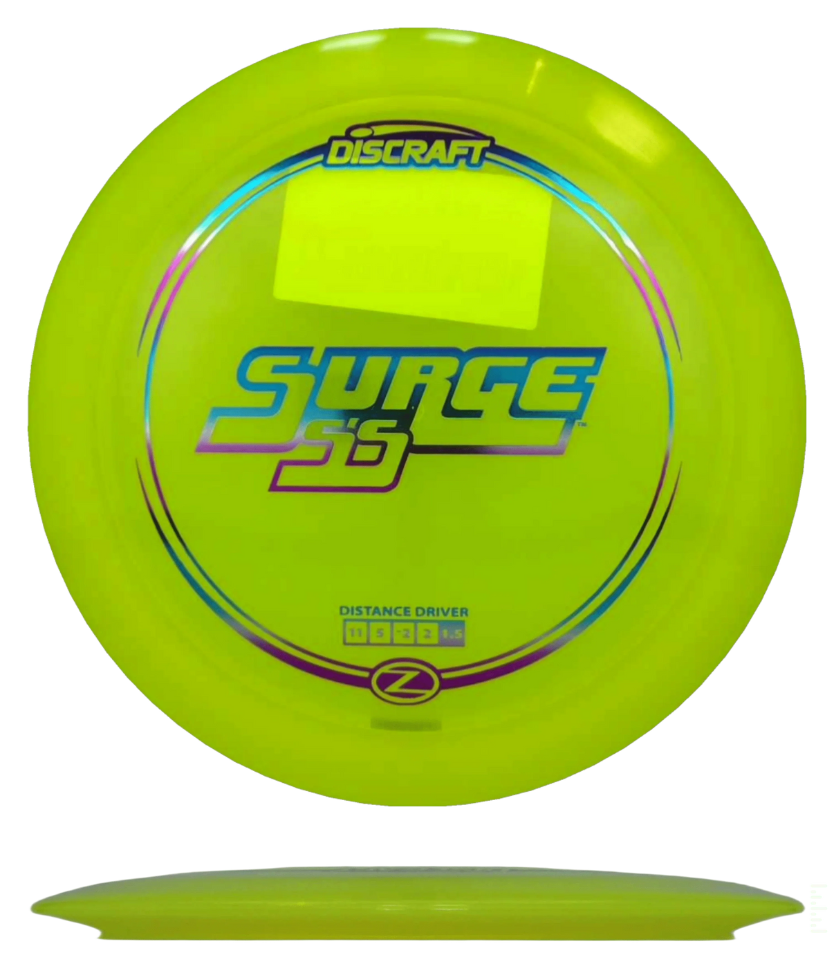 Discraft Surge SS - Z Line / 173-74g - Yellow (Blue Green) - Skyline Disc Golf