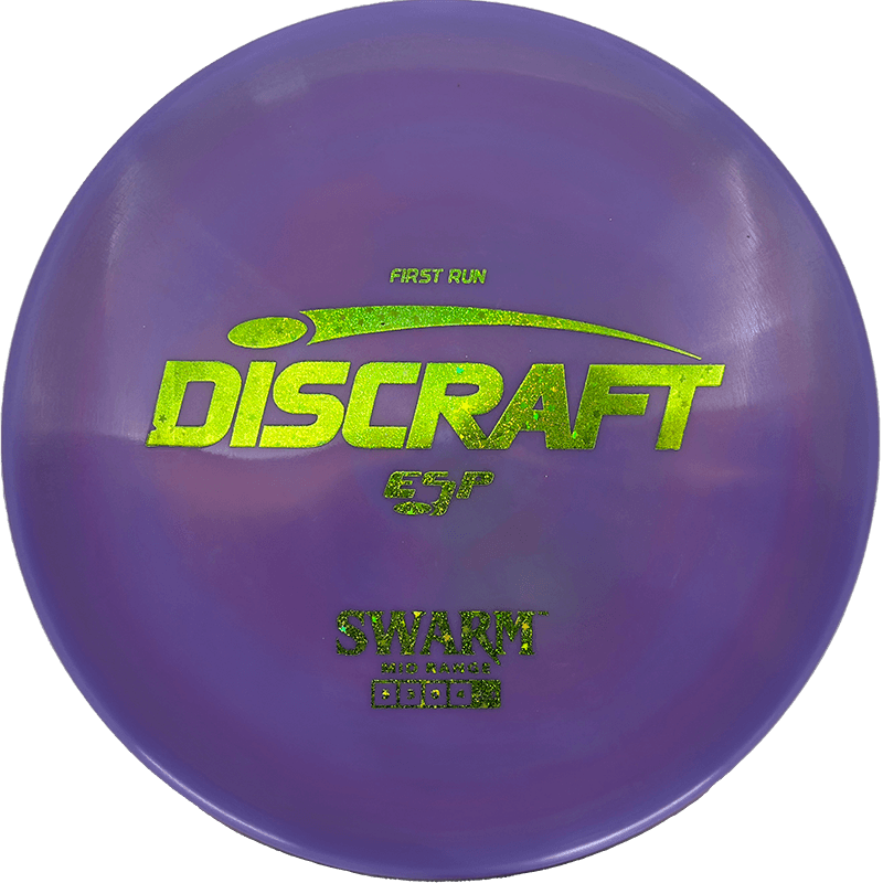 177+ - Violet Swirl (Green Gold Glitter) ESP Discraft Swarm - Skyline Disc Golf