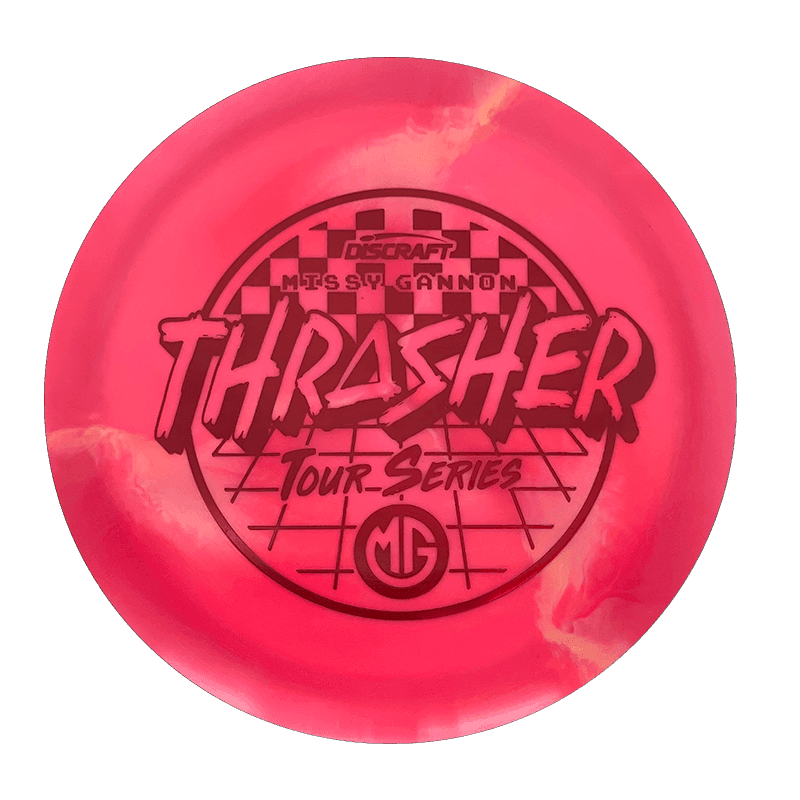 160 - 63g - Hot Pink Swirl (Red) Thrasher Discraft Tour Series '22 - Skyline Disc Golf