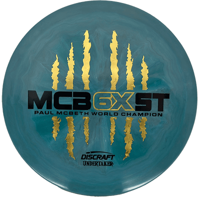 Discraft Undertaker Discraft Undertaker - ESP - Paul McBeth 6x Claw Edition / Unstamped - Blue Green (Gold Stars/Black) - Skyline Disc Golf