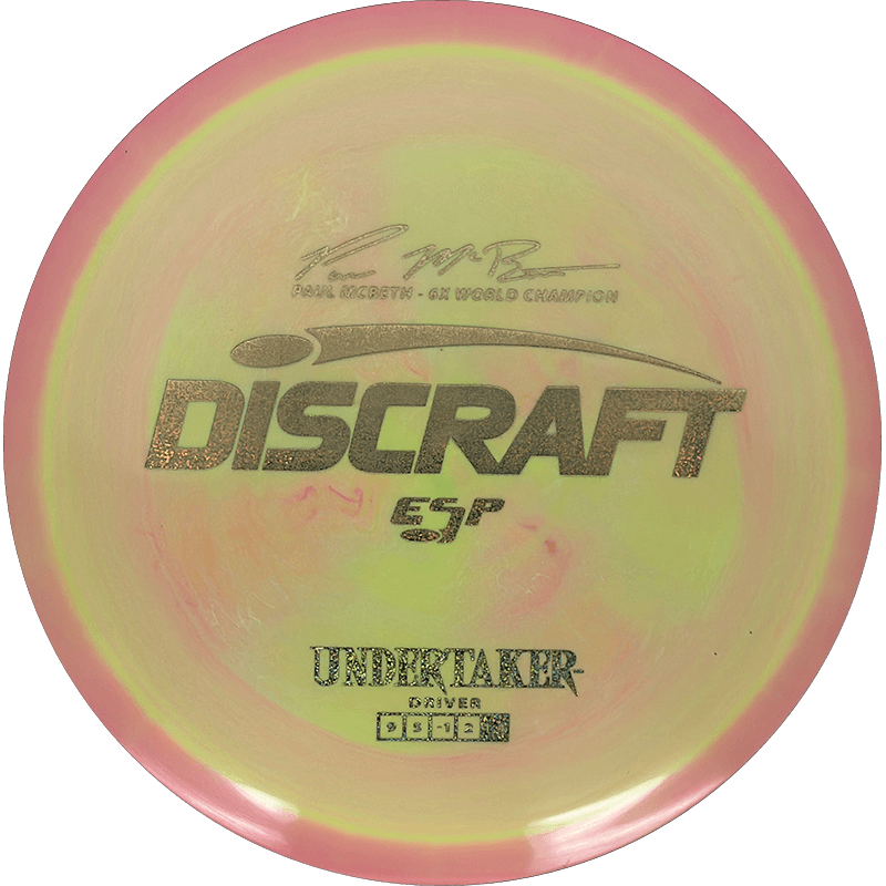 Discraft Undertaker Discraft Undertaker - ESP / 170-72g - Banana/Peach Swirl (Gold Glitter) - Skyline Disc Golf