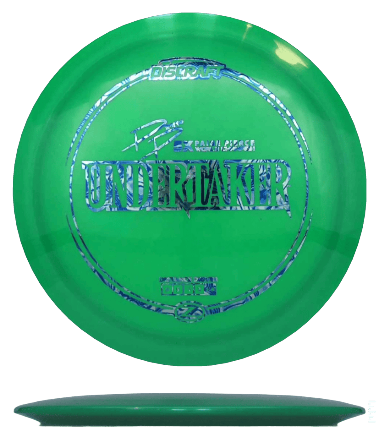 174g - Green (Blue Roses) Z Line Discraft Undertaker - Skyline Disc Golf
