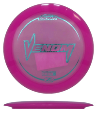Discraft Venom - Z Lite / 159g - Hot Pink (Blue Snowflakes) - Skyline Disc Golf