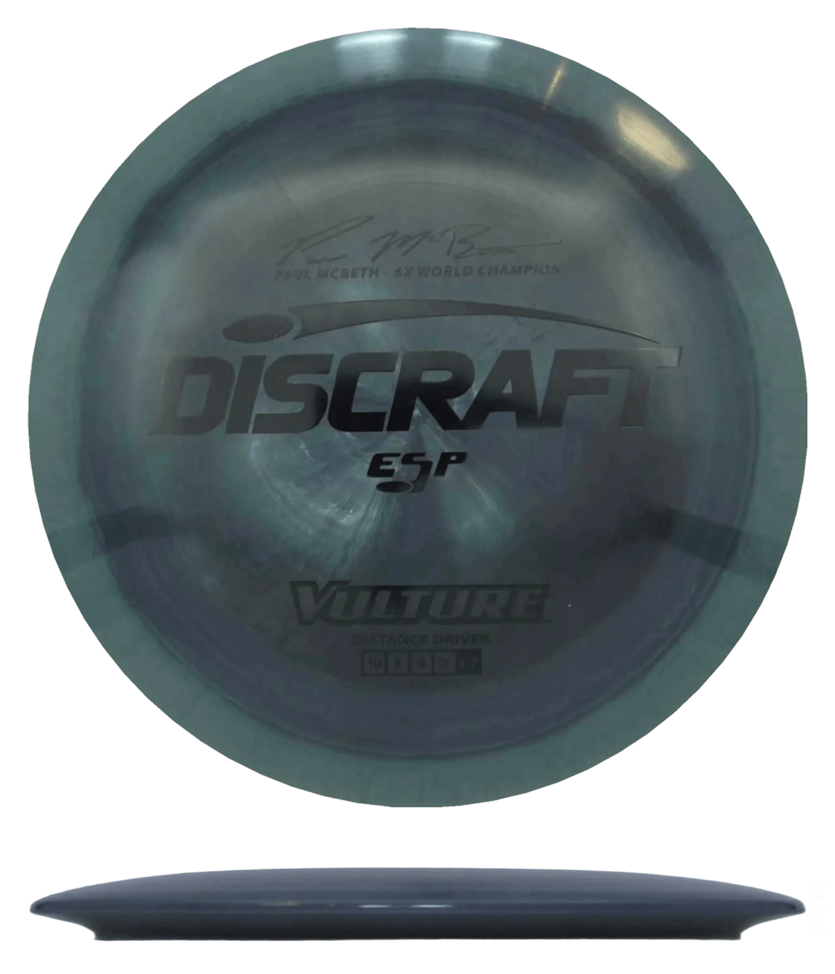 Discraft Vulture - ESP / 170-72g - Charcoal Swirl (Black) - Skyline Disc Golf