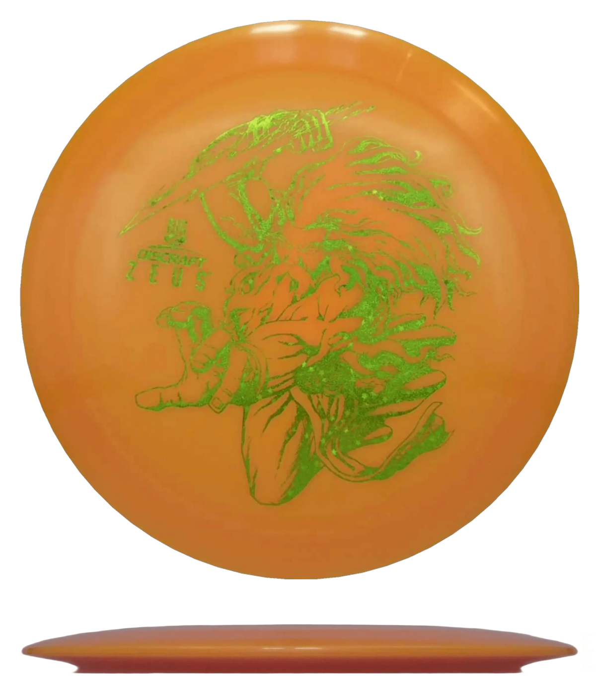 Discraft Zeus - Big Z / 170-72g - Orange (Green Glitter) - Skyline Disc Golf