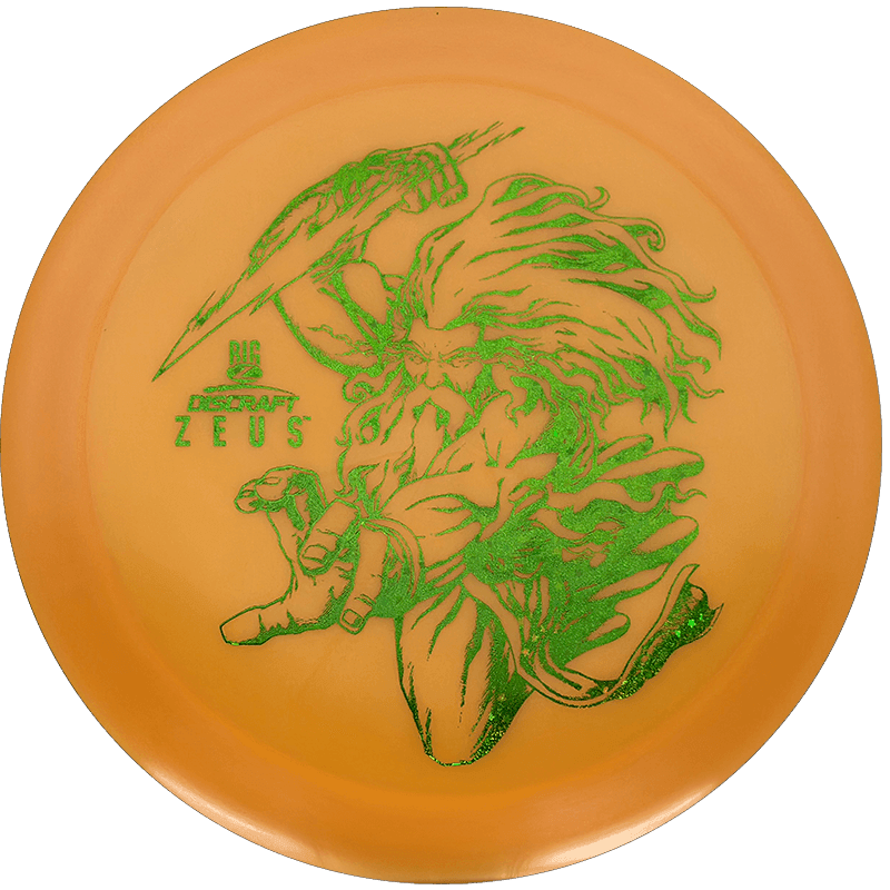 170 - 72g - Orange (Green Glitter) Big Z Discraft Zeus - Skyline Disc Golf