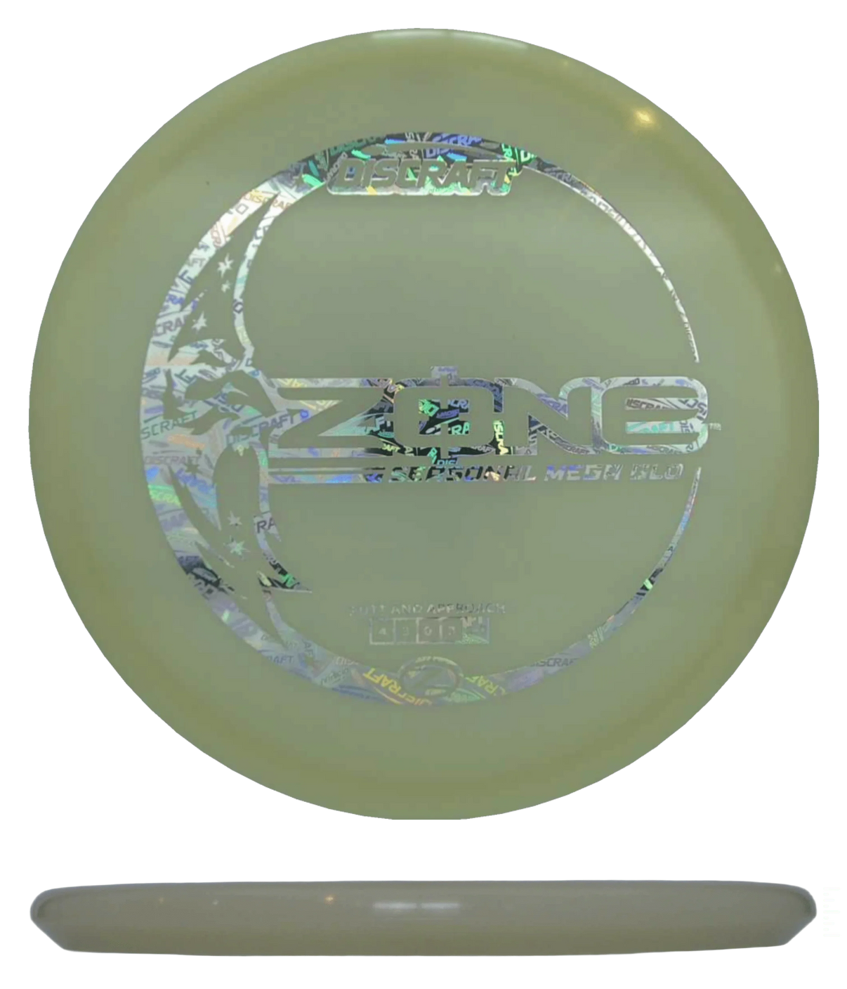 Discraft Zone - Mega Glo / 173-74g - Glow (Chrome Discrafts) *129* - Skyline Disc Golf