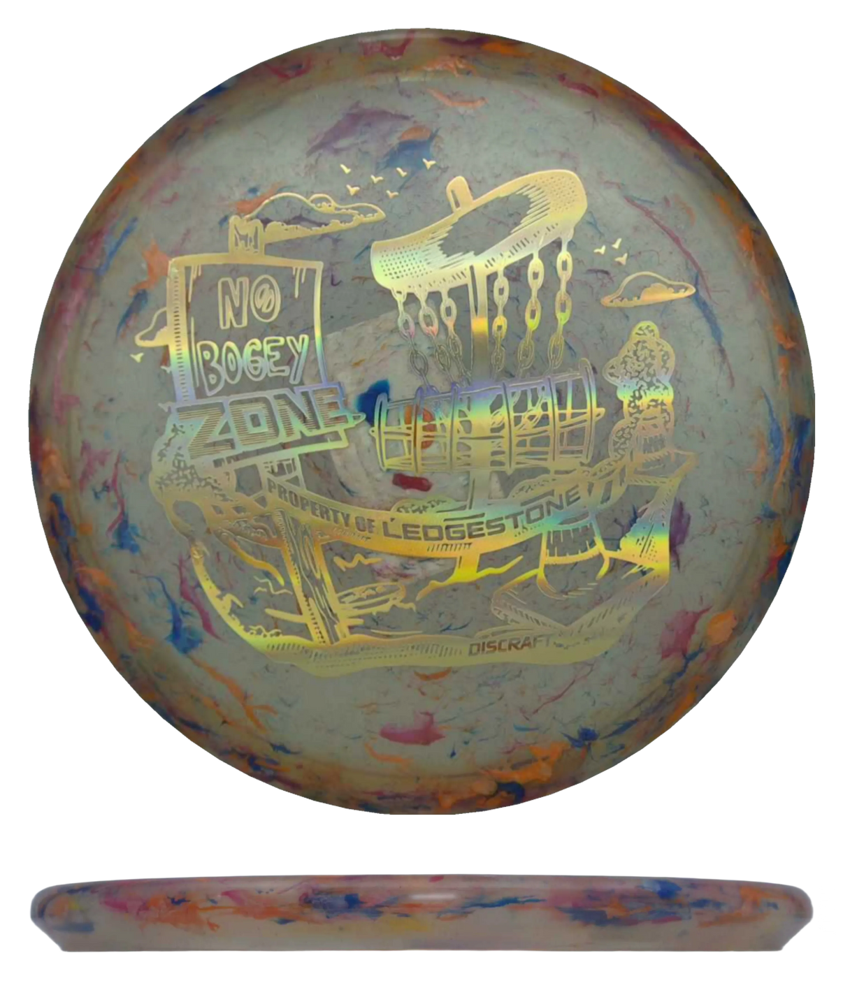 Discraft Zone - Jawbreaker Z Super FLX - 2026 Ledgestone (Season One) / 173-74g - Multicolor Jawbreaker (Gold Chrome) - Skyline Disc Golf