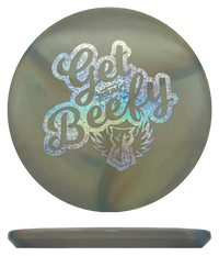Discraft Zone OS - X Swirl / 170-72g - Tan Burst (Chrome Glitter - Get Beefy) - Skyline Disc Golf