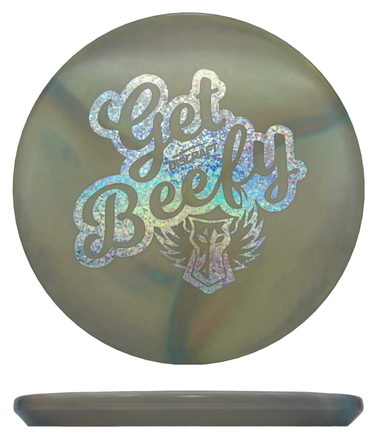 Discraft Zone OS - X Swirl / 170-72g - Tan Burst (Chrome Glitter - Get Beefy) - Skyline Disc Golf