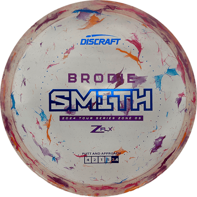 Discraft Zone OS Discraft Zone OS - Jawbreaker Z FLX - Brodie Smith Tour Series / 173-74g - Red-ish Multicolor Jawbreaker (Blue/Purple) - Skyline Disc Golf