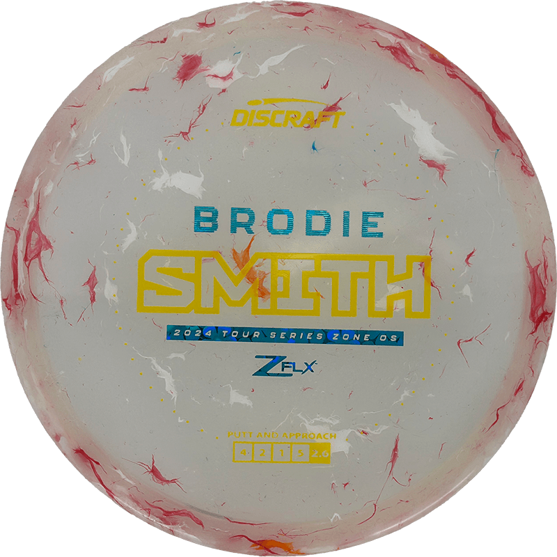 Discraft Zone OS Discraft Zone OS - Jawbreaker Z FLX - Brodie Smith Tour Series / 173-74g - Red-ish/White Jawbreaker (Yellow/Blue Flowers) - Skyline Disc Golf