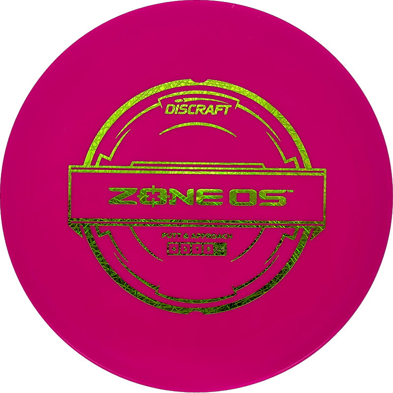 Discraft Zone OS Discraft Zone OS - Putter Line / 173-74g - Rose Pink (Yellow Green Laser) - Skyline Disc Golf