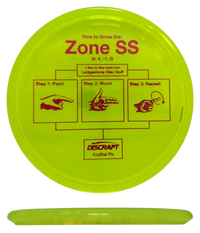 Discraft Zone SS - CryZtal FLX - 2026 Ledgestone / 173-74g - Highlighter Yellow (Red Foil) *053* - Skyline Disc Golf