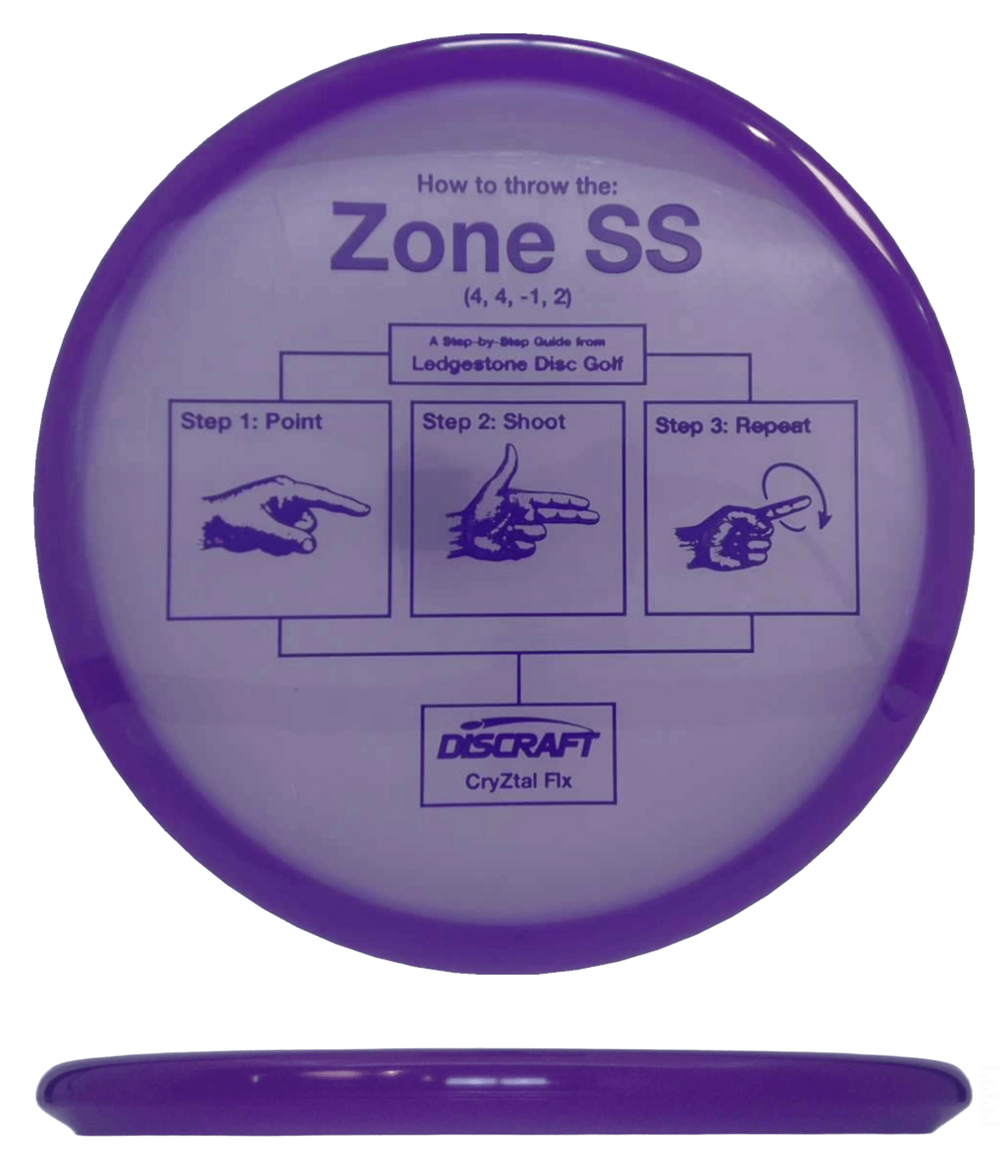173g - Purple (Purple) *057* CryZtal FLX - 2026 Ledgestone Discraft Zone SS - Skyline Disc Golf