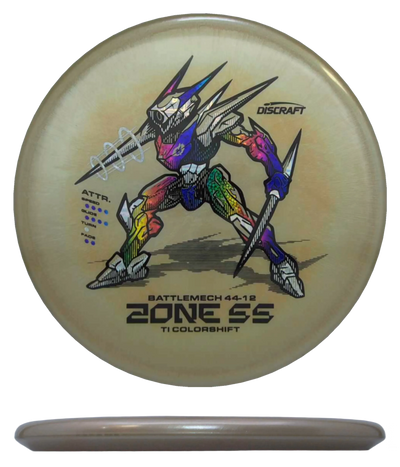 Discraft Zone SS - TI Colorshift - Ledgestone Wave 3 / 170-72g - Sand (Rainbow Stars/Chrome) - Skyline Disc Golf