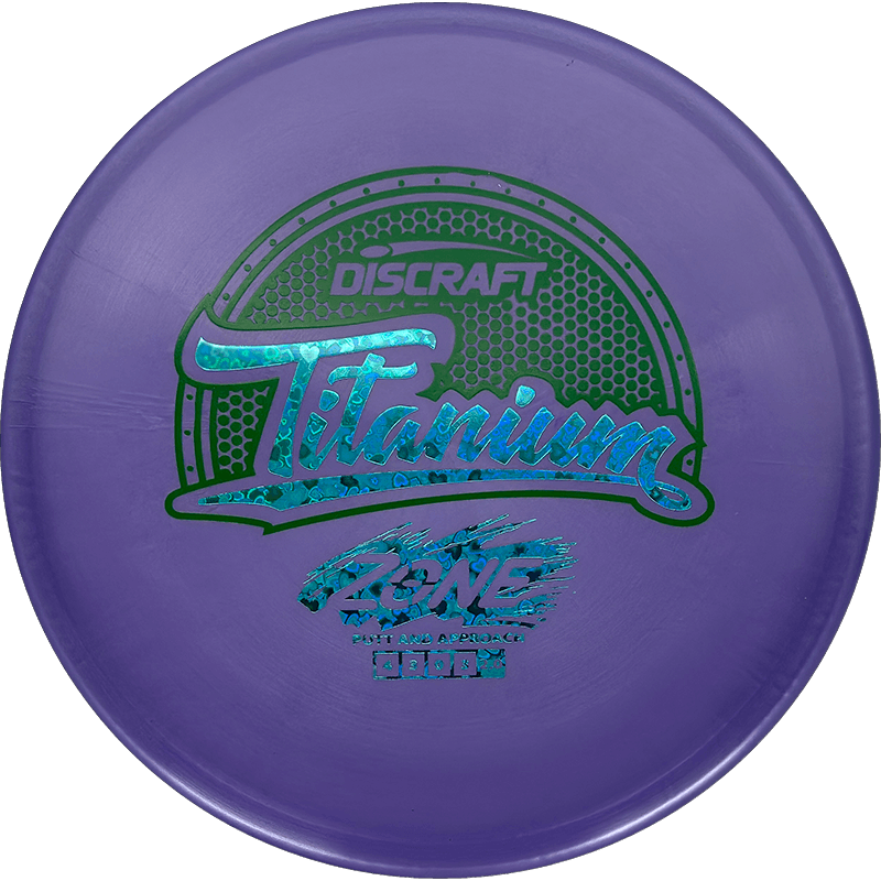 Discraft Zone Discraft Zone - Titanium / 173-74g - Blue-ish Purple (Blue Shamrocks/Green) - Skyline Disc Golf