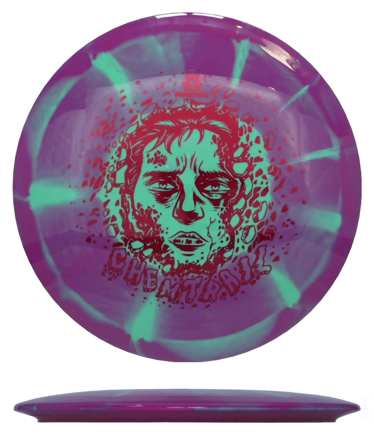Doomsday Discs Chemtrail - Retina / 173-76g - Magenta/Mint (Red Carbon Fiber) - Skyline Disc Golf