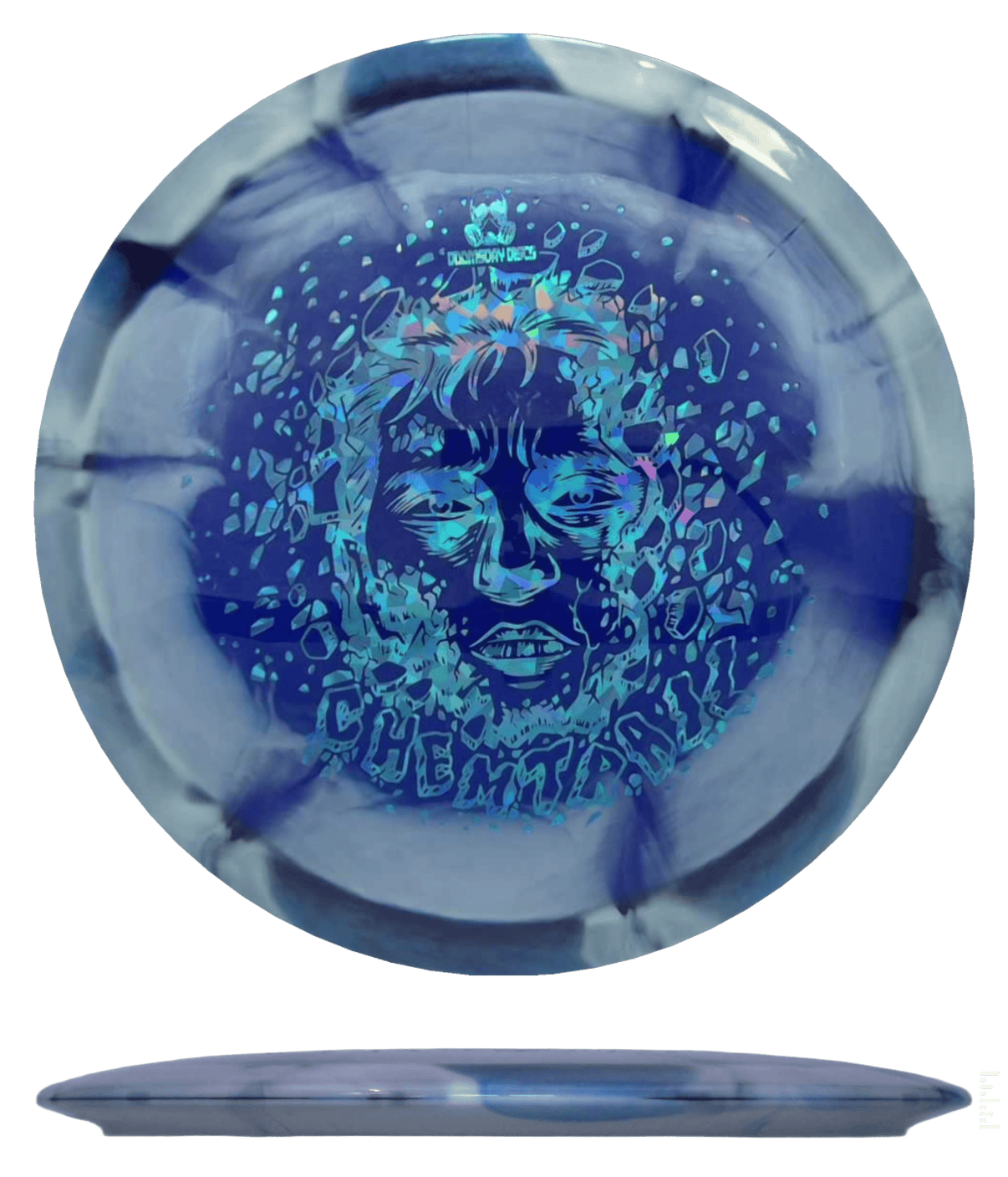 173 - 76g - White/Blue (Blue Shatter) *077* Retina Doomsday Discs Chemtrail - Skyline Disc Golf
