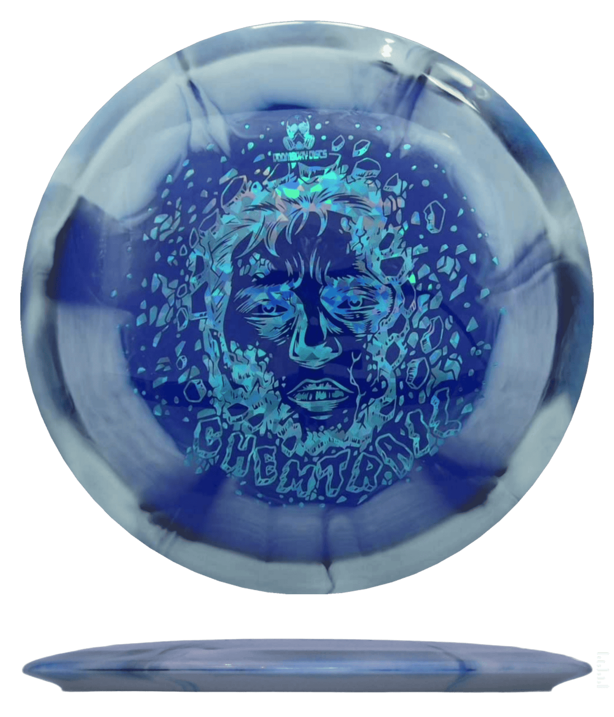 173 - 76g - White/Blue (Blue Shatter) *081* Retina Doomsday Discs Chemtrail - Skyline Disc Golf