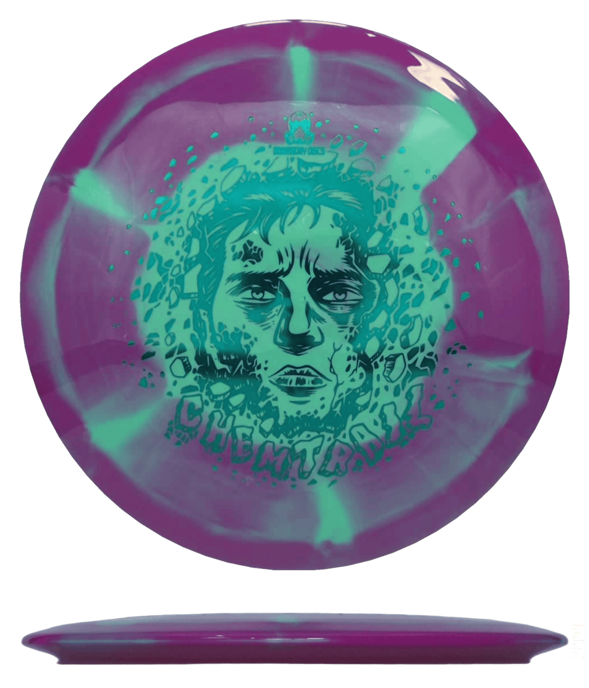 173 - 76g - Magenta/Mint (Blue Green Foil) Retina Doomsday Discs Chemtrail - Skyline Disc Golf