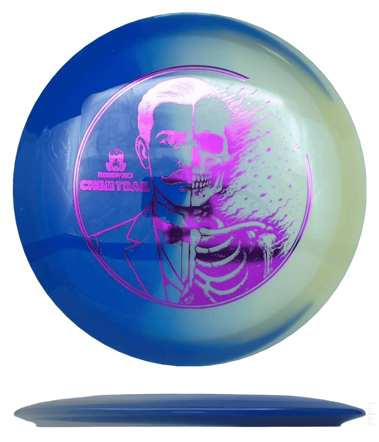 173 - 76g - Blue/Glow (Magenta Foil) *006* Retina Glow Doomsday Discs Chemtrail - Skyline Disc Golf