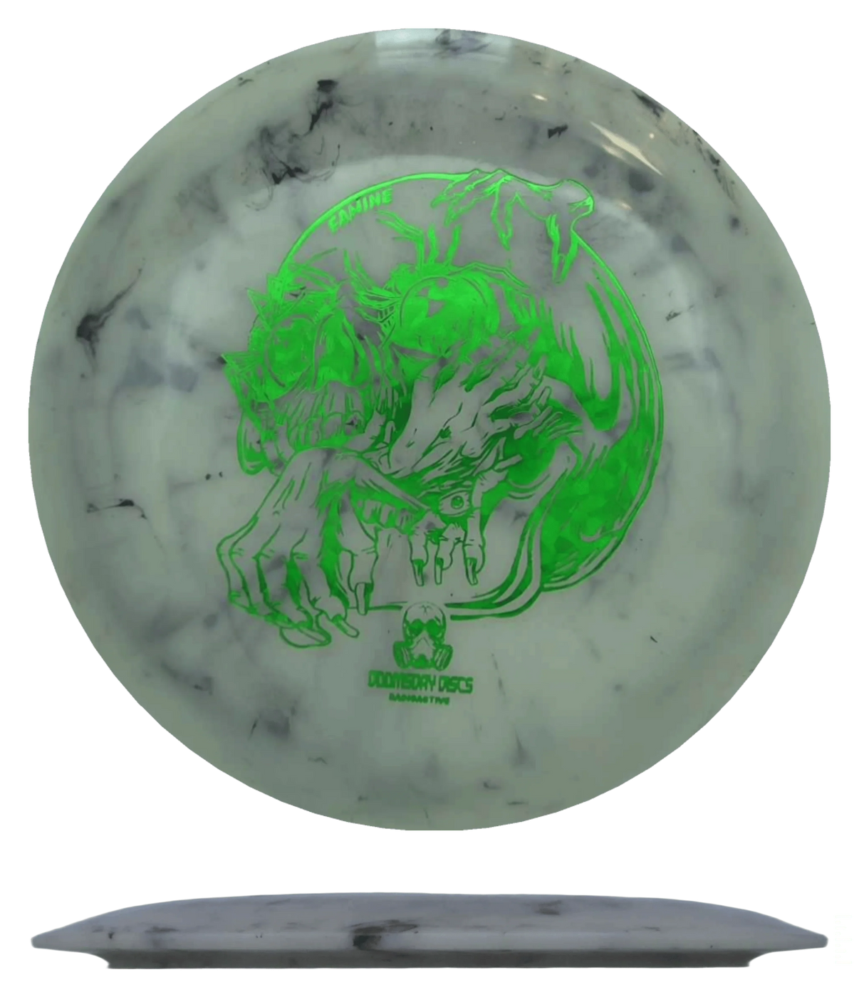 Doomsday Discs Famine - Radioactive / 174g - Concrete (Green Shatter) - Skyline Disc Golf