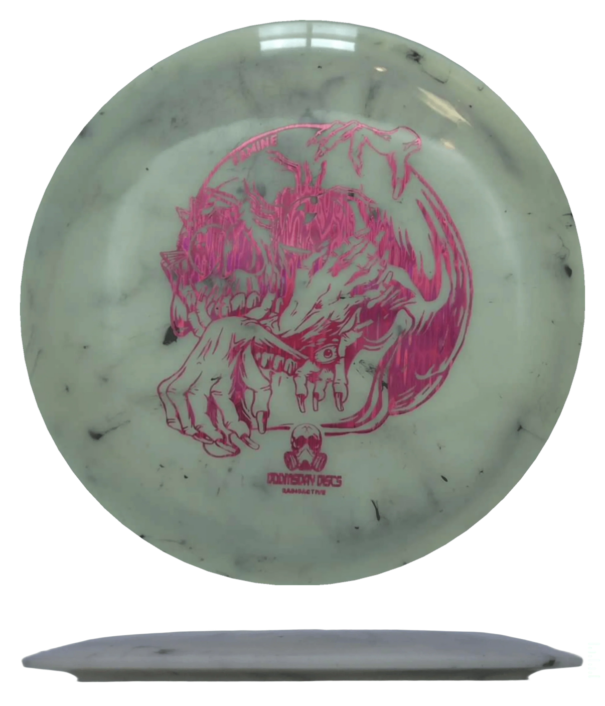 Doomsday Discs Famine - Radioactive / 173g - Concrete (Crimson Aqua) - Skyline Disc Golf