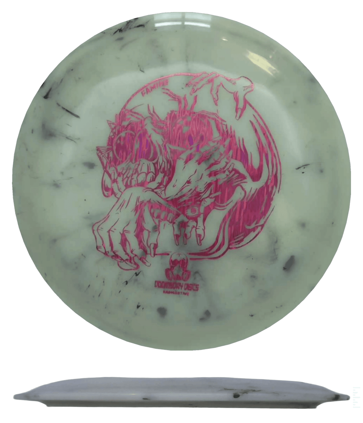 172g - Concrete (Crimson Aqua) *034* Radioactive Doomsday Discs Famine - Skyline Disc Golf
