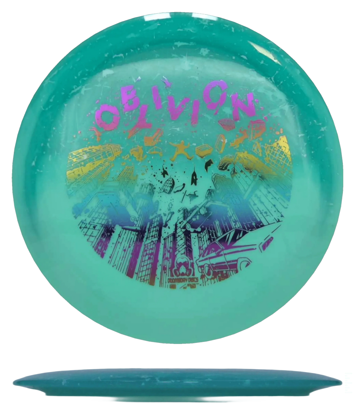 Doomsday Discs Oblivion - Retina / 175g - Aqua (Rainbow Foil) - Skyline Disc Golf