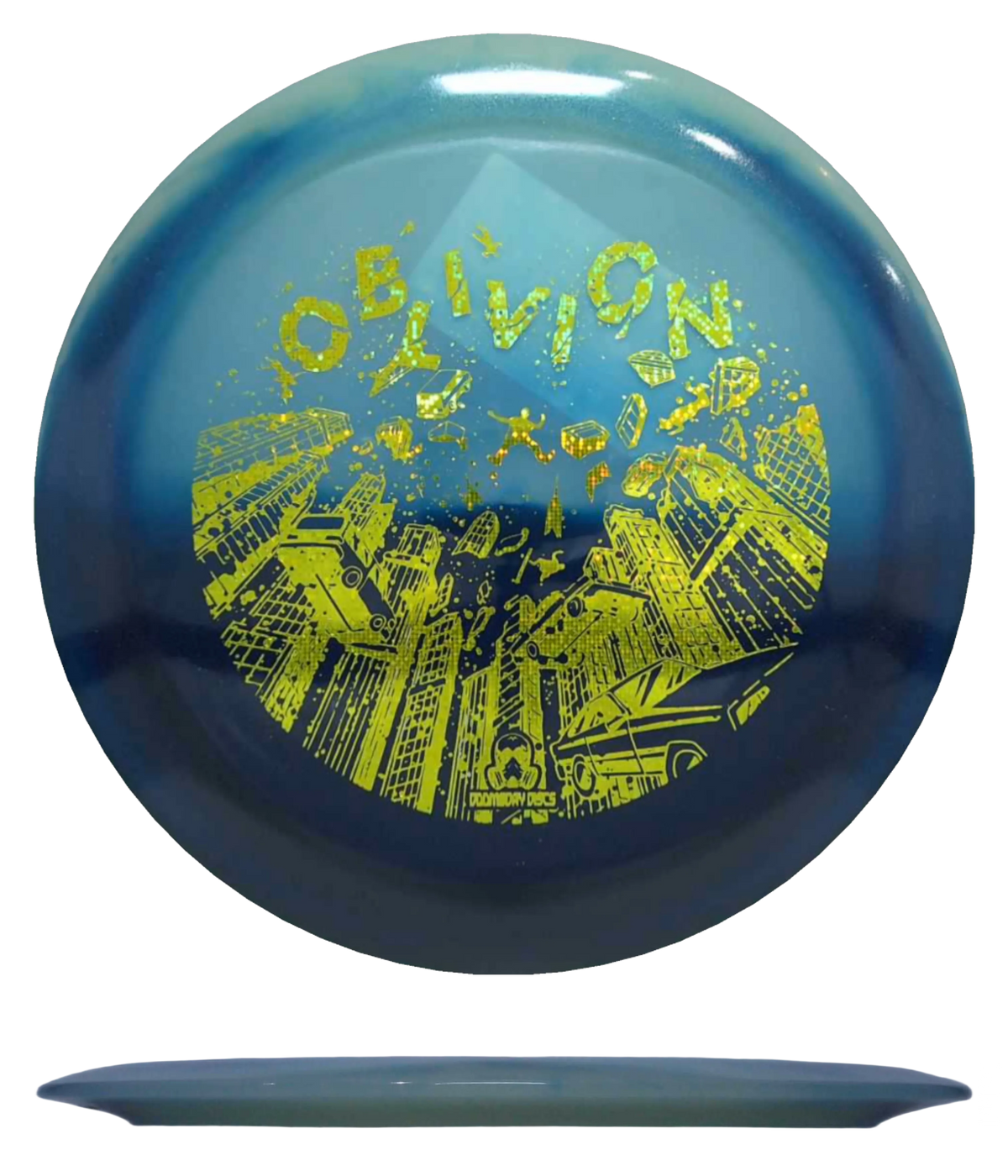 Doomsday Discs Oblivion - Retina / 175g - Royal Blue/White (Gold Disco) - Skyline Disc Golf