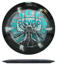 Doomsday Discs Psyop - Retina / 173-76g - Black/White (Blue Green Foil) *038* - Skyline Disc Golf