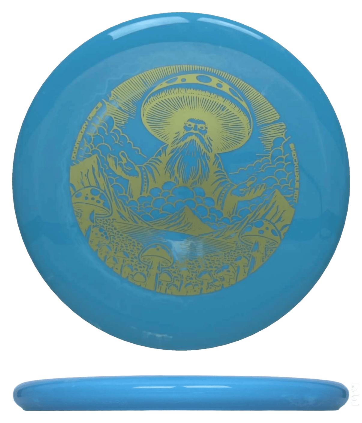 172g - Sky Blue (Gold) Shockwave Doomsday Discs Rot - Skyline Disc Golf