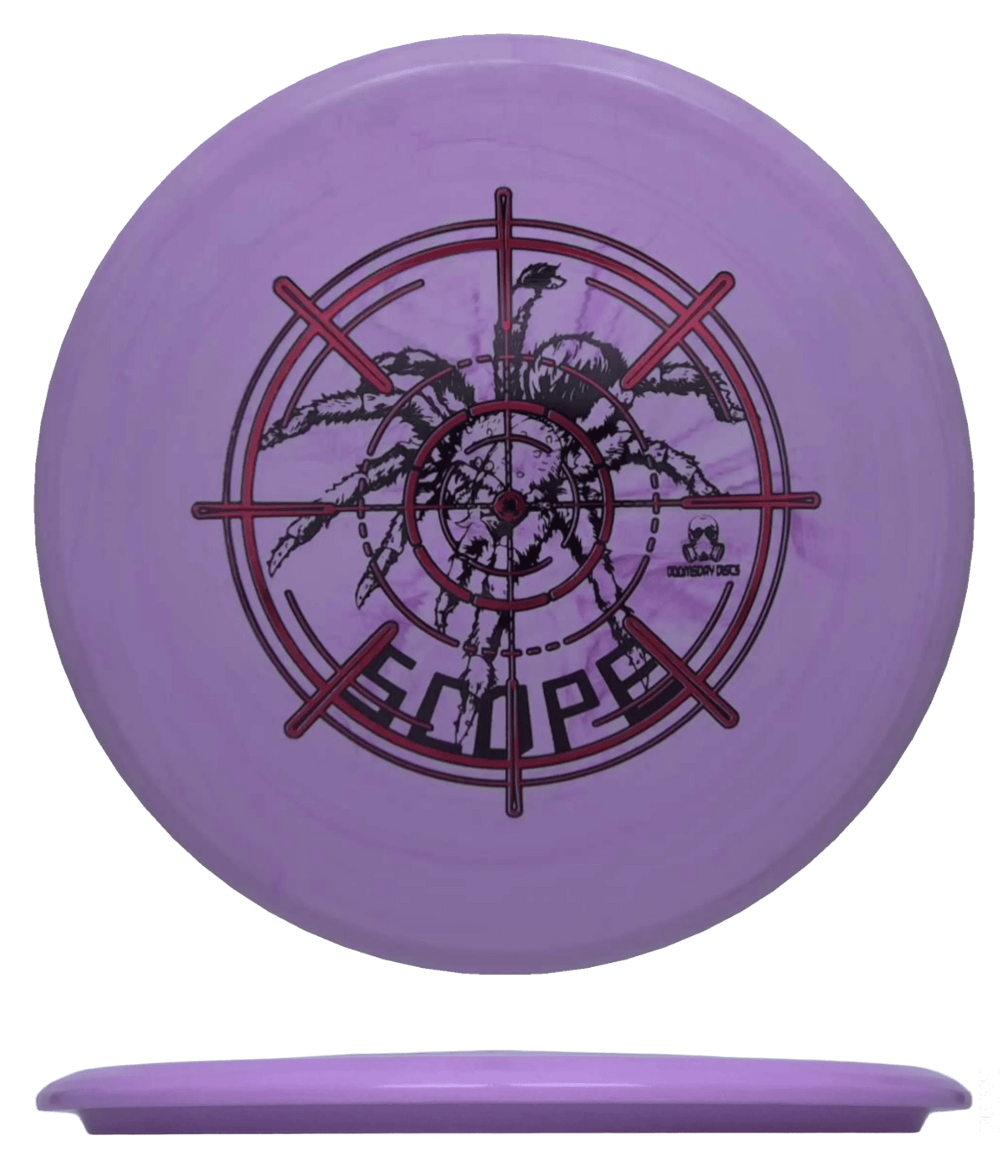 175g - Lavender (Black/Red) Collapse Doomsday Discs Scope - Skyline Disc Golf