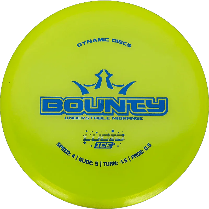 Dynamic Discs Bounty - Lucid Ice Glimmer / 174g - Yellow (Blue) - Skyline Disc Golf