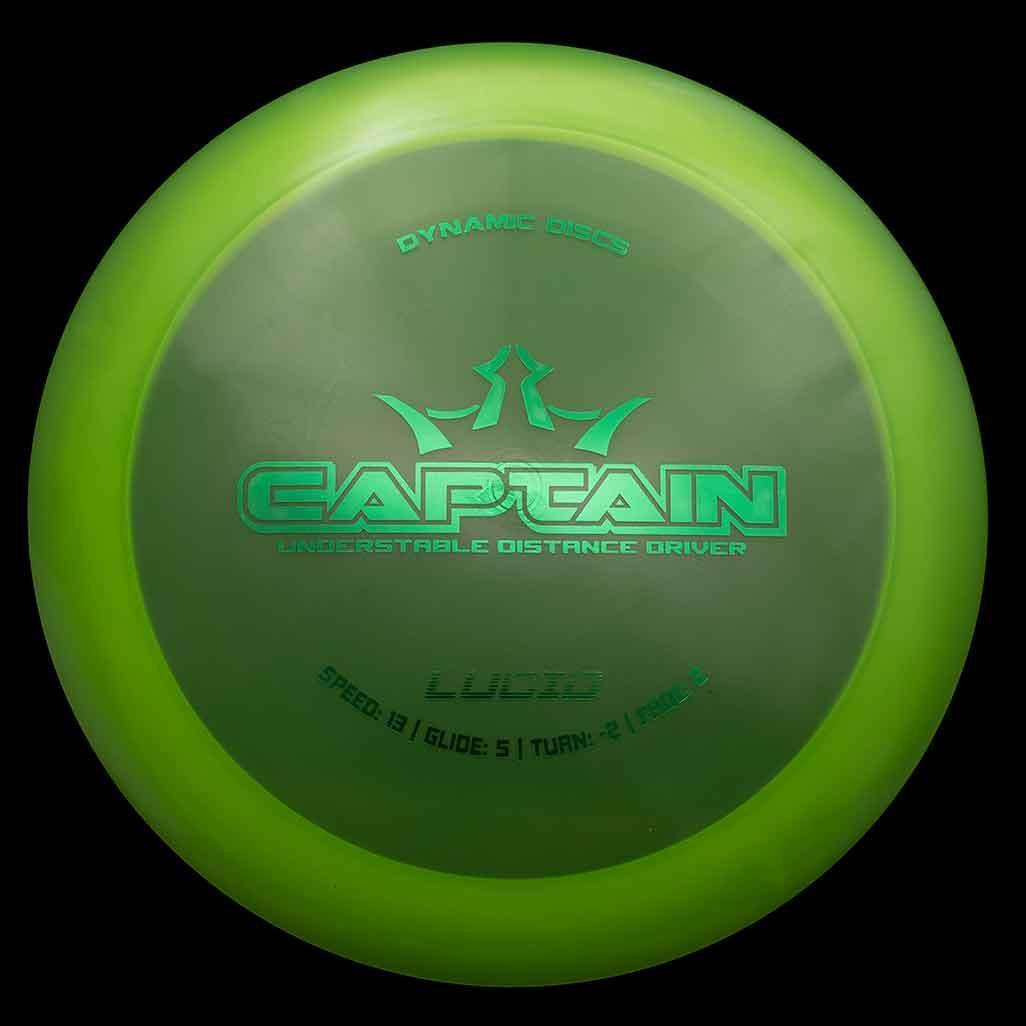 171g - Lime Green (Green Foil) Lucid Dynamic Discs Captain - Skyline Disc Golf