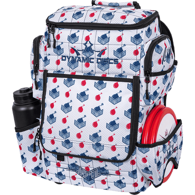 Dynamic Discs Combat Ranger Backpack Dynamic Discs Combat Ranger Backpack - Sockibomb - White - Skyline Disc Golf