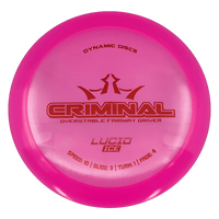 176g - Pink (Red) Lucid Ice Dynamic Discs Criminal - Skyline Disc Golf