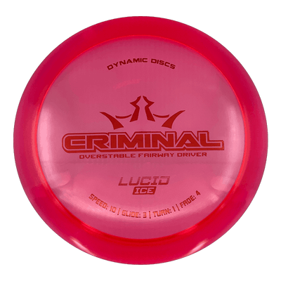 Dynamic Discs Criminal Dynamic Discs Criminal - Lucid Ice / 173g - Red (Red) - Skyline Disc Golf