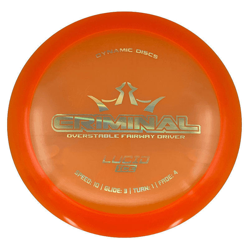 Dynamic Discs Criminal Dynamic Discs Criminal - Lucid Ice / 174g - Dark Orange (Gold Chrome) - Skyline Disc Golf