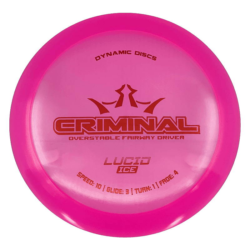 Dynamic Discs Criminal Dynamic Discs Criminal - Lucid Ice / 176g - Pink (Red) - Skyline Disc Golf