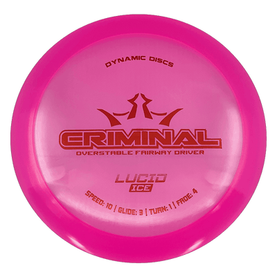 Dynamic Discs Criminal Dynamic Discs Criminal - Lucid Ice / 176g - Pink (Red) - Skyline Disc Golf