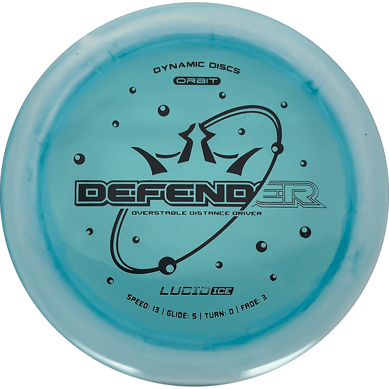 173g - Light Blue (Black) *1009* Lucid Ice Orbit Dynamic Discs Defender - Skyline Disc Golf
