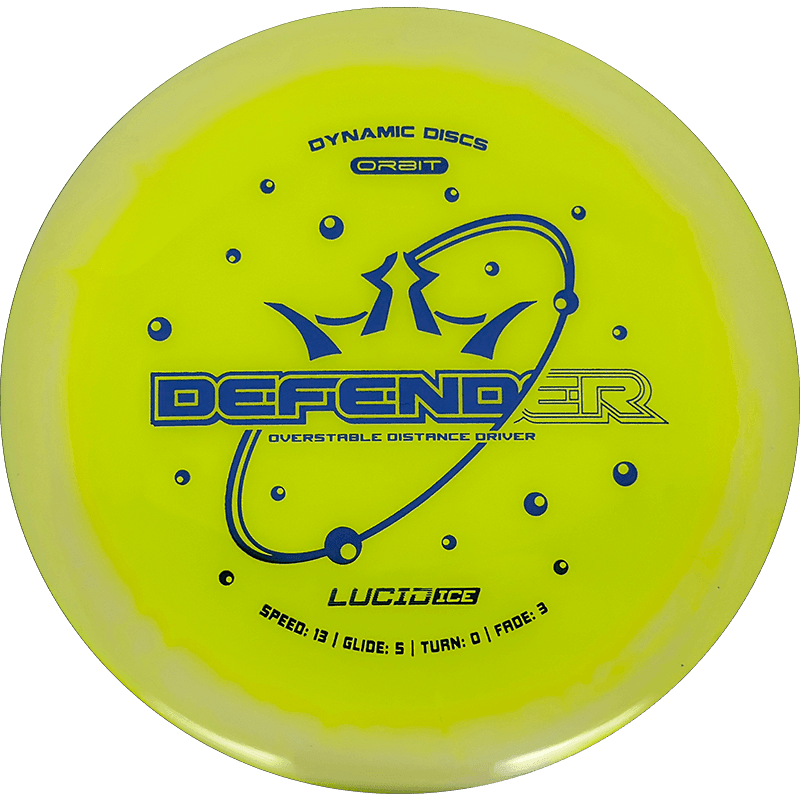 Dynamic Discs Defender - Lucid Ice Orbit / 174g - Yellow (Blue)