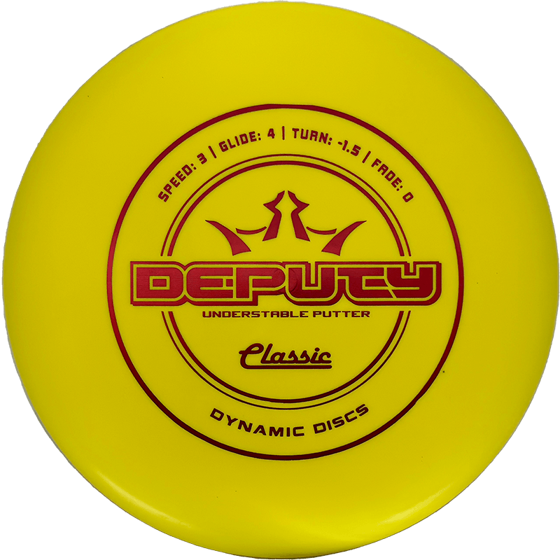 Dynamic Discs Deputy Dynamic Discs Deputy - Classic / 173g - Yellow (Red Foil) - Skyline Disc Golf